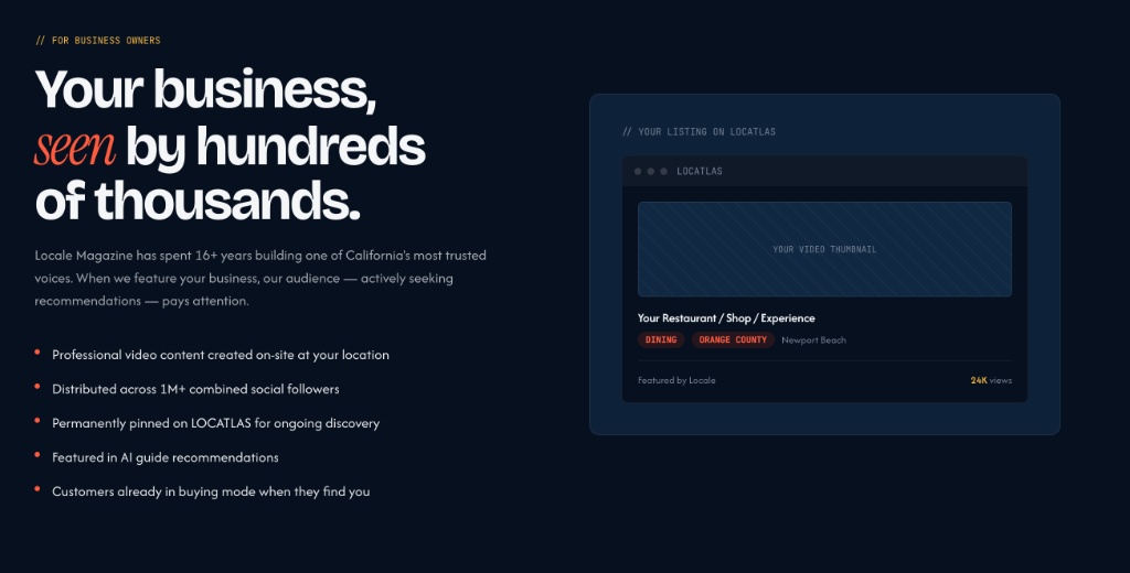 Your business seen by hundreds of thousands